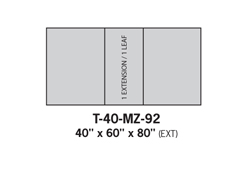 Tables de cuisine T-40-MZ-92