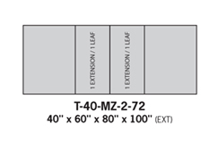 Tables de cuisine T-40-MZ-2-72