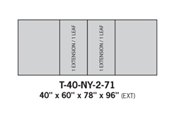 Dining tables T-40-NY-2-71